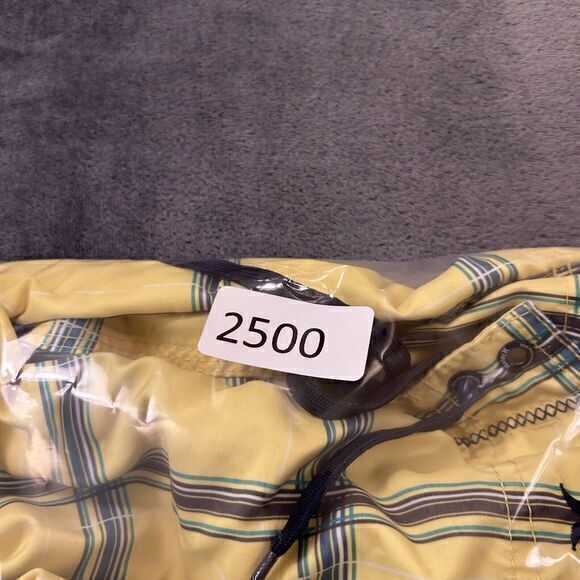 Hurley Swim‎ Trunks Mens 32 Yellow Black Check Bottoms Swimwear Surf Pool Beach - Picture 11 of 11